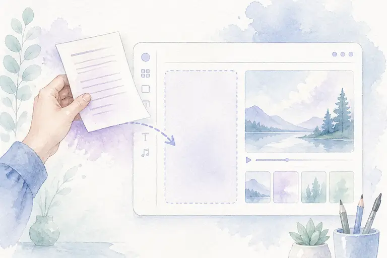 Add Script or Audio watercolor illustration