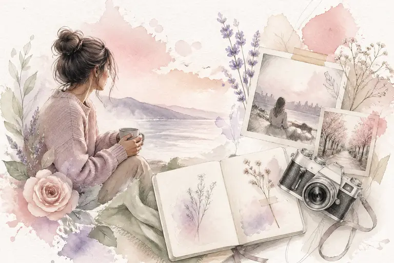 Emotional Content watercolor illustration