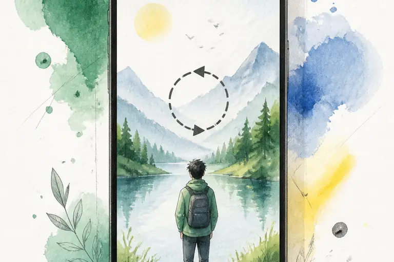 GIF Loop Rendering watercolor illustration