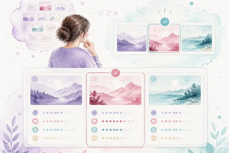 Stop agonizing over titles and thumbnails watercolor illustration