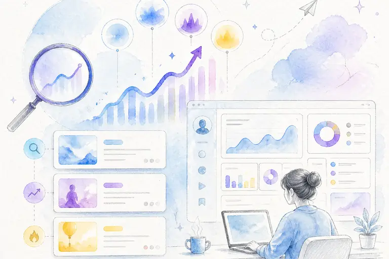 Real-time Trend Discovery watercolor illustration