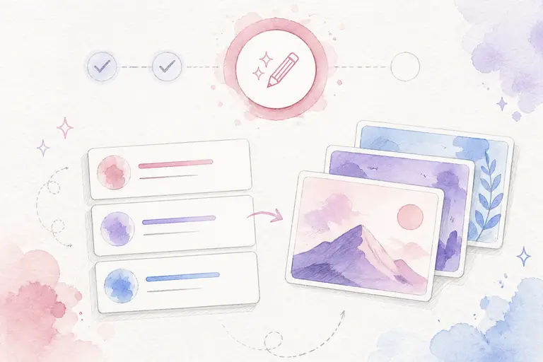 Title & Thumbnail Ideation watercolor illustration