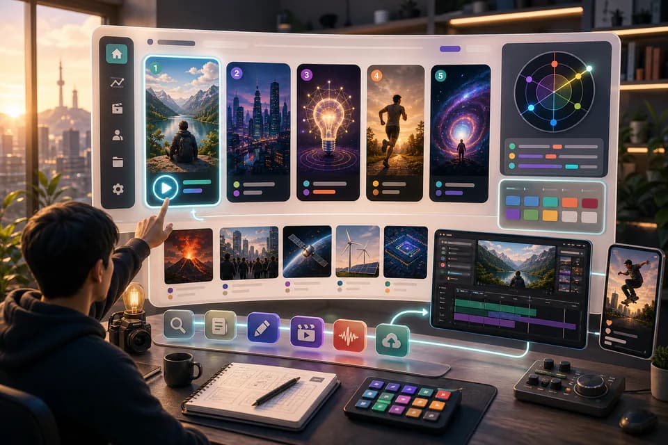 Home redesign + Daily content briefs — 5 AI-picked video ideas every day cover image