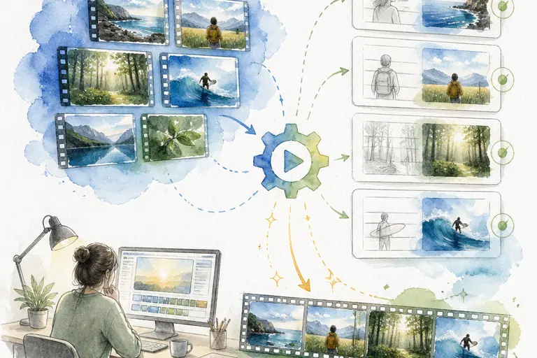 Stock Footage watercolor illustration