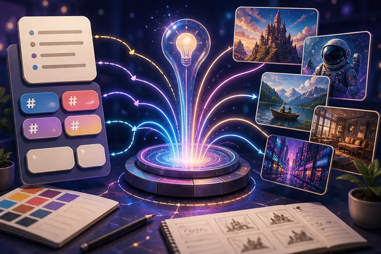 Descriptions, hashtags, and AI thumbnails too feature visual